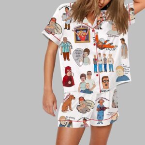 Alternative view of King of the Hill Cartoon Print Pajama Set