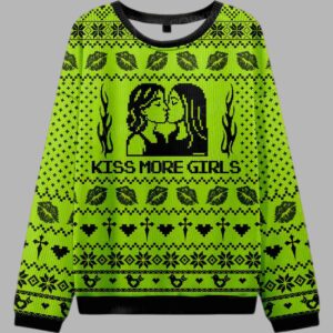 Kiss More Girls Ugly Christmas Sweater - gullprint.com