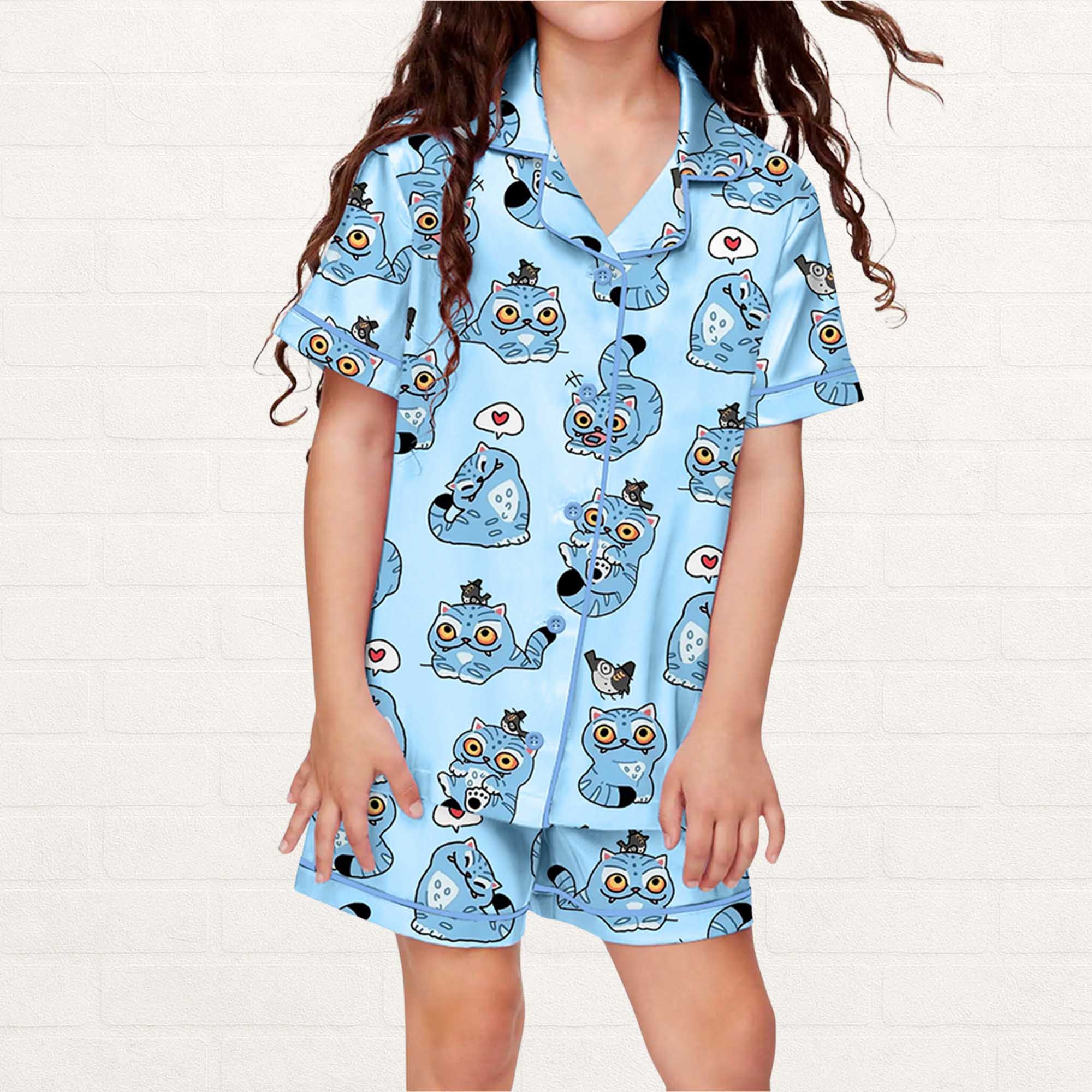 Kpop Tiger Demon Hunters Silky Satin Pajama Set