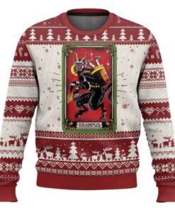 Krampus American Traditional Tarot Card Ugly Christmas Sweater
