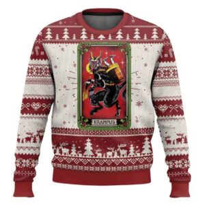 Krampus American Traditional Tarot Card Ugly Christmas Sweater