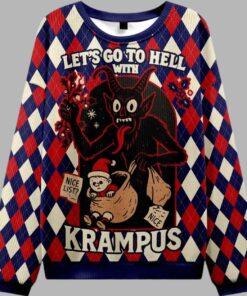 Krampus Grabs Children Christmas Ugly Sweater