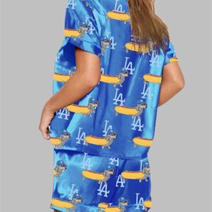 Alternative view of LA Dodgers Dogs Pajama Set