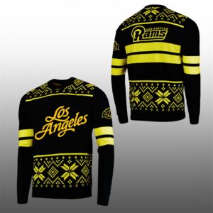 LA Rams 2025 Rivalries Midnight Mode Ugly Christmas Sweater - Grishko.com