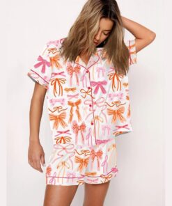 Lace And Ribbons Coquette Bow Pajama Set