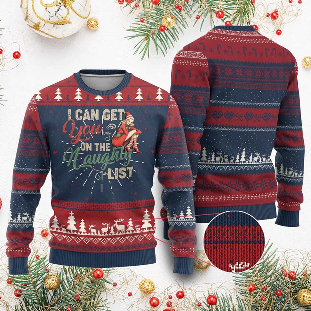 Lady I Can Get You On The Naughty List gly Christmas Sweater - Grishko.com