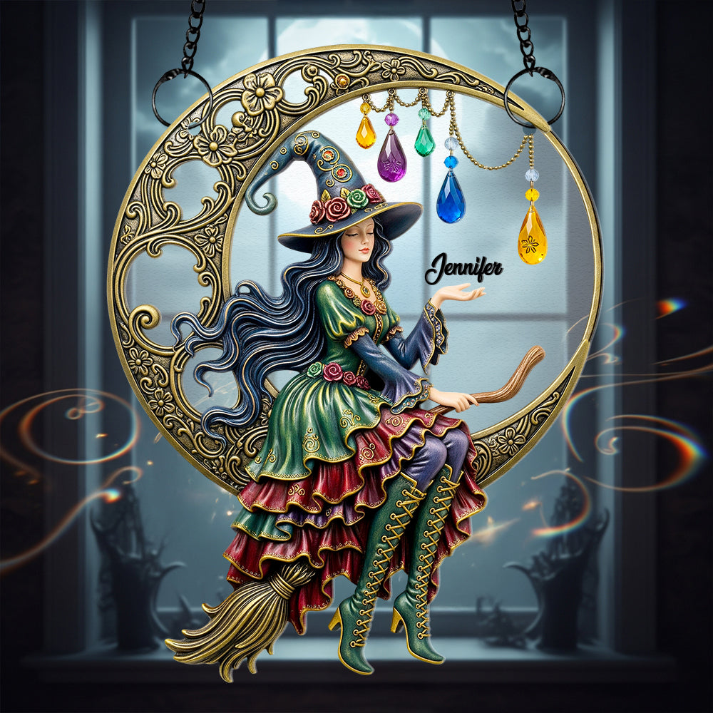 Lady Moonlight Suncatcher Ornament Personalized Gifts For Fantasy Lovers 02NADT110725