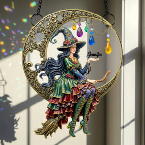 Alternative view of Lady Moonlight Suncatcher Ornament Personalized Gifts For Fantasy Lovers 02NADT110725