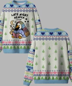 Late Night Reader Club Ugly Christmas Sweater