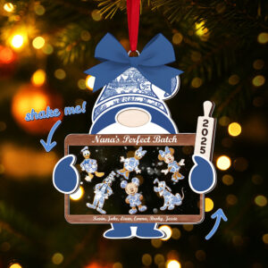 Alternative view of Layered Christmas Grandma Mommy Toile de Jouy Shaker Ornament 04pgta240925