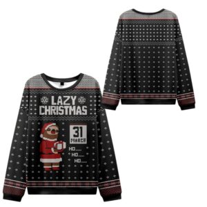 Alternative view of Lazy Christmas Ugly Sweater 2025 Christmas - Grishko.com