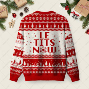 Alternative view of Le Tits Now Ugly Christmas Fuzzy Fleece Sweatshirt