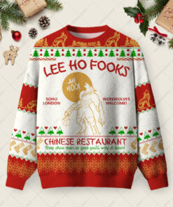 LEE HO FOOKS Ugly Christmas Fuzzy Fleece Sweatshirt