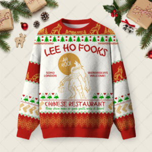 LEE HO FOOKS Ugly Christmas Fuzzy Fleece Sweatshirt