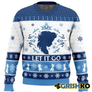 Let It Go Elsa Frozen Ugly Christmas Sweater - Grishko.com