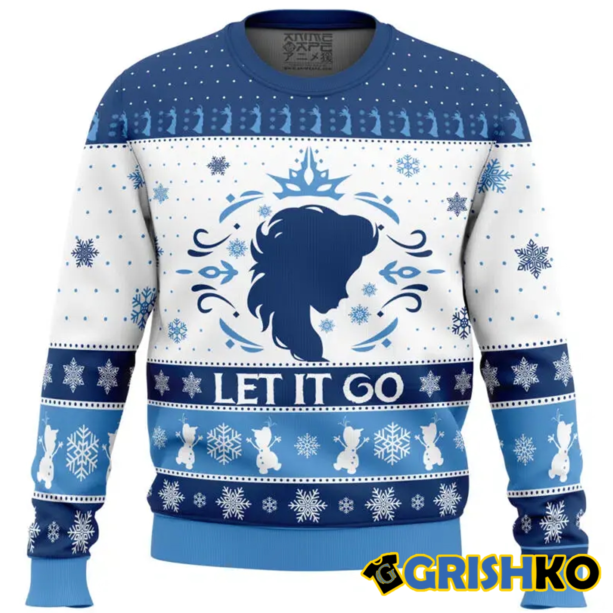 Let It Go Elsa Frozen Ugly Christmas Sweater - Grishko.com