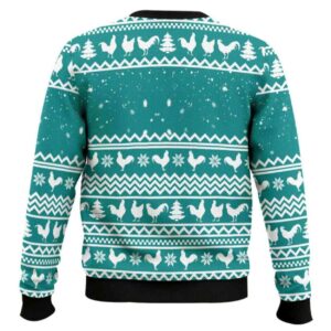 Alternative view of Let's Be Honest I Was Crazy Before The Chickens Ugly Christmas Sweater