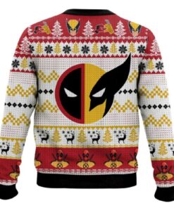 Alternative view of Letâ€™s Fucking Go Deadpool Wolverine Ugly Christmas Sweater