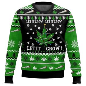 Let's It Grow 420 Christmas Ugly Sweatshirt - Grishko.com