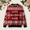 Let's Sleigh Back Ugly Christmas Fuzzy Fleece Sweatshirt