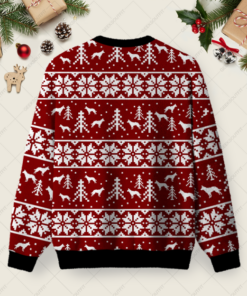 Alternative view of Let's Sleigh Back Ugly Christmas Fuzzy Fleece Sweatshirt