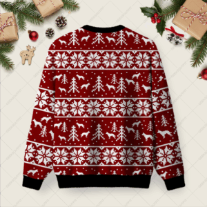 Alternative view of Let's Sleigh Back Ugly Christmas Fuzzy Fleece Sweatshirt