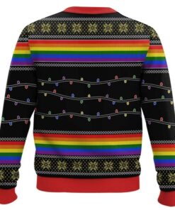 Alternative view of LGBT Unicorn I Don't Give A Fuck Ugly Christmas Sweater