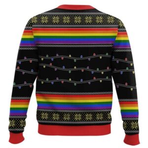 Alternative view of LGBT Unicorn I Don't Give A Fuck Ugly Christmas Sweater