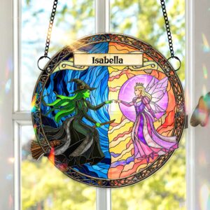 Light x Shadow Witch Suncatcher  - Personalized Gifts For Witch Lovers 05HYLU080825