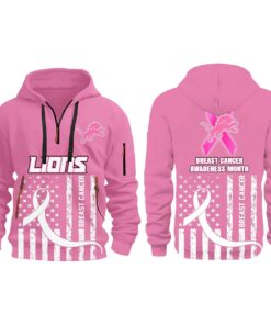 Lions 2025 Breast Cancer Awareness Zip Hoodie