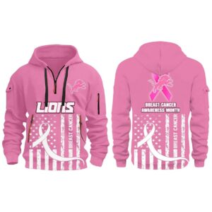 Lions 2025 Breast Cancer Awareness Zip Hoodie
