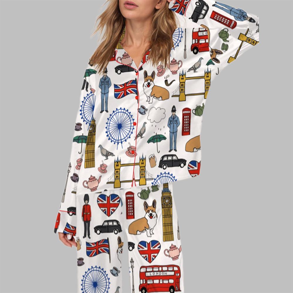London Travel Pajama Set For Women - Image 3
