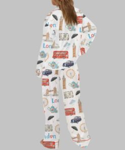 Alternative view of London Travel Silky Satin Pajama Set