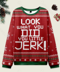 Look What You Did-Home Alone Ugly Christmas Fuzzy Fleece Sweatshirt