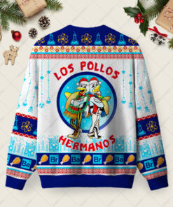 Alternative view of Los Pollos Hermanos Christmas Fuzzy Fleece Sweatshirt