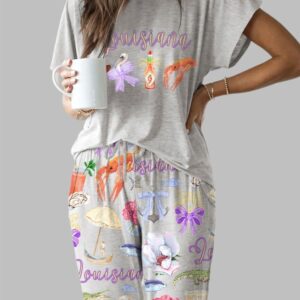 Louisiana Preppy Casual Pajama Set