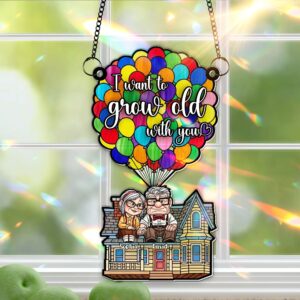 Alternative view of Love Bubble Suncatcher Ornament - Personalized Gifts for Couple 06TOLU150725
