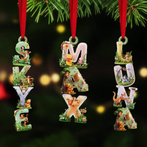 Lovely Alphabet Name Acrylic Ornament, Personalized Gifts For Christmas 02pata291025