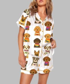 LQBTQ Pride All You Need Is love Cute LGBTQ Rainbow Dog Mom Print Pajama Set