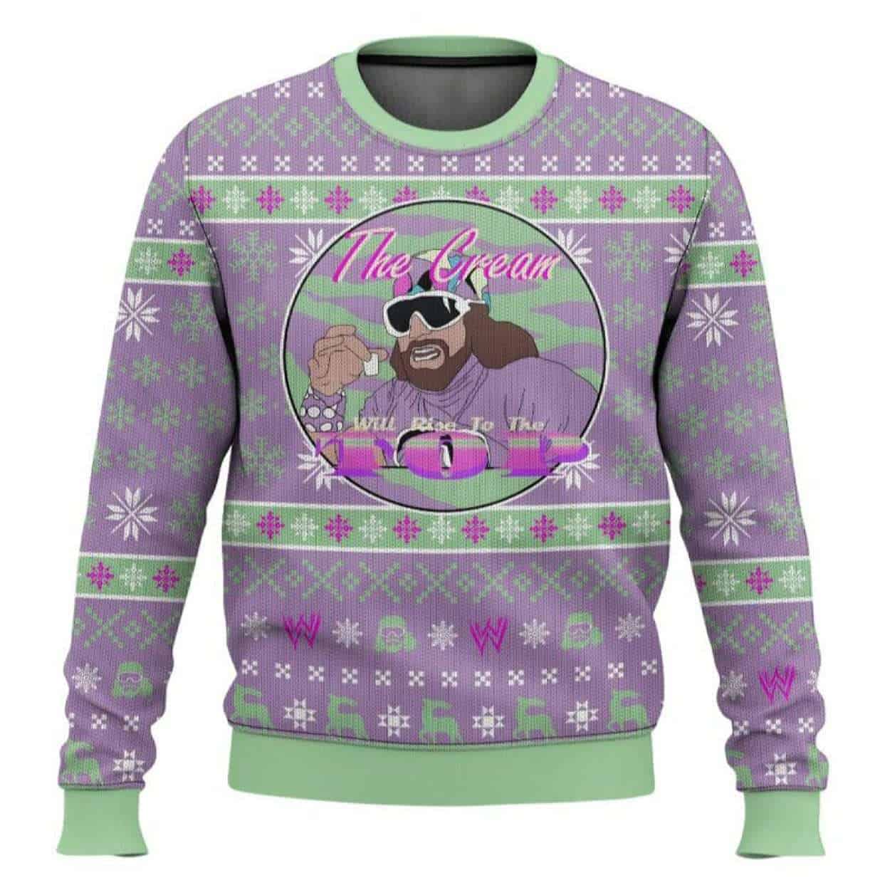 Macho Man The Cream Will Rises To The Top WWE Ugly Christmas Sweater