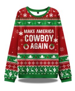 Make America Cowboy Again Ugly Christmas Sweater