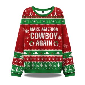 Make America Cowboy Again Ugly Christmas Sweater