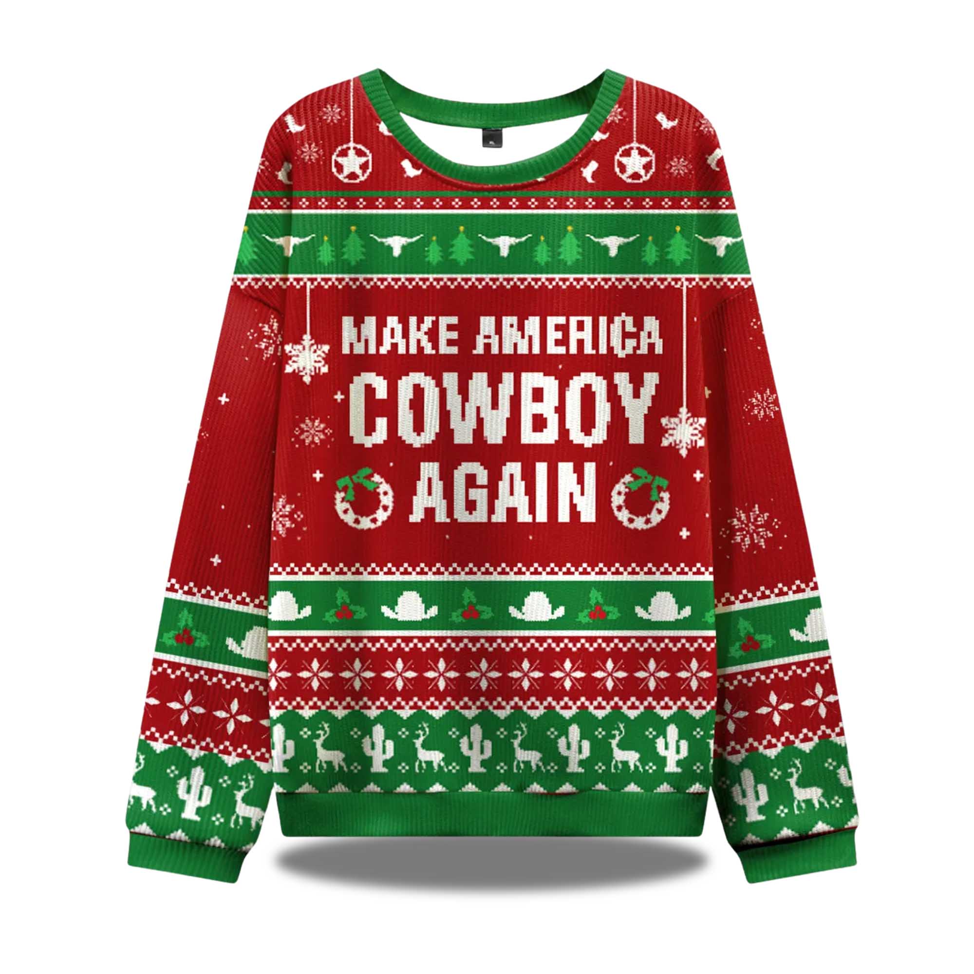 Make America Cowboy Again Ugly Christmas Sweater