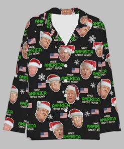 Alternative view of Make America Great Again Trump Face Pajama Set
