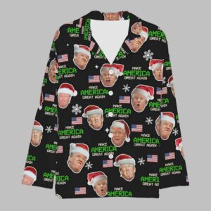 Alternative view of Make America Great Again Trump Face Pajama Set