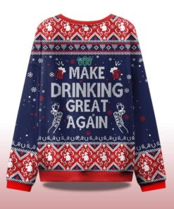 Alternative view of Make Drinking Great Again Ugly Christmas Sweater