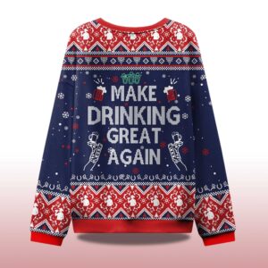 Alternative view of Make Drinking Great Again Ugly Christmas Sweater