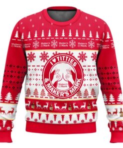 Maker's Mark Titties Funny Ugly Christmas Sweater