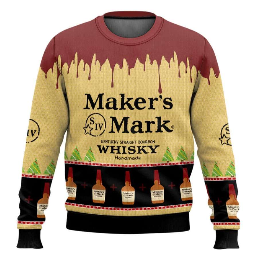 Maker's Mark Whisky Ugly Christmas Sweater