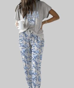 Alternative view of Mama Floral Casual Pajama Set For Women